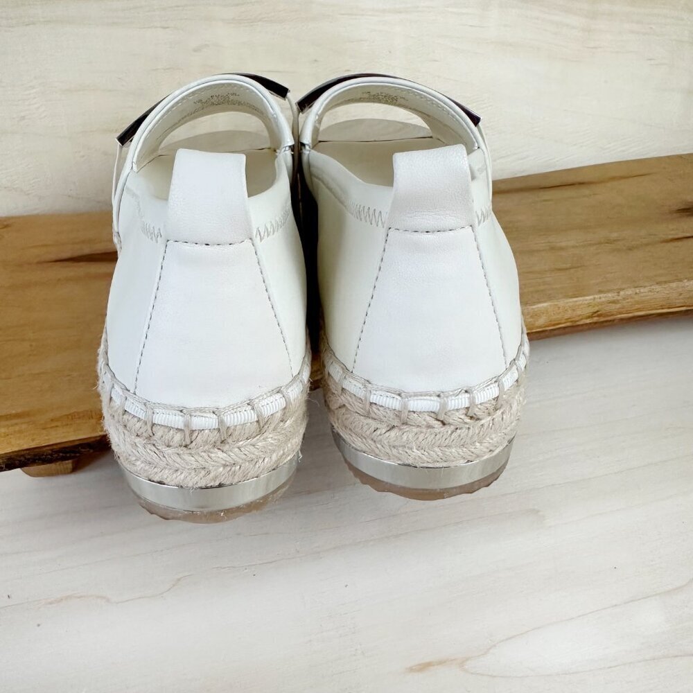 DKNY Off White Leather Platform Loafers Silver‎ Details 7 - Picture 3 of 6